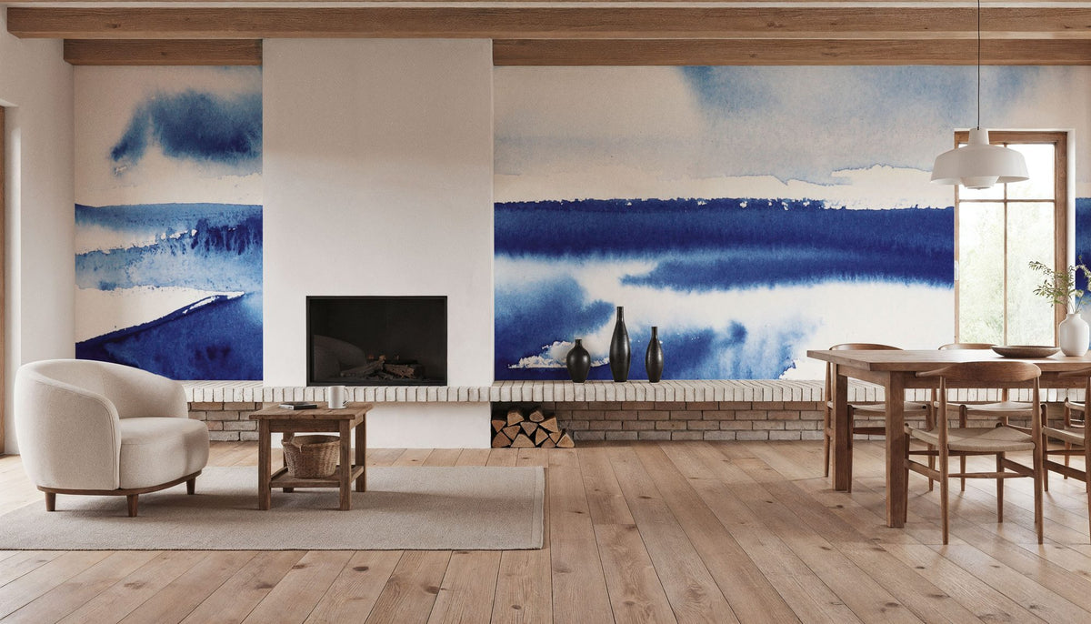 Ocean Blue Pt.2 Mural Wallpaper - room preview 03