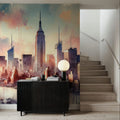 Sunset Hues Over NYC Mural Wallpaper - room preview 03