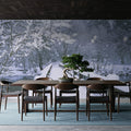 Winter Bridge Serenity Mural Wallpaper - room preview 03