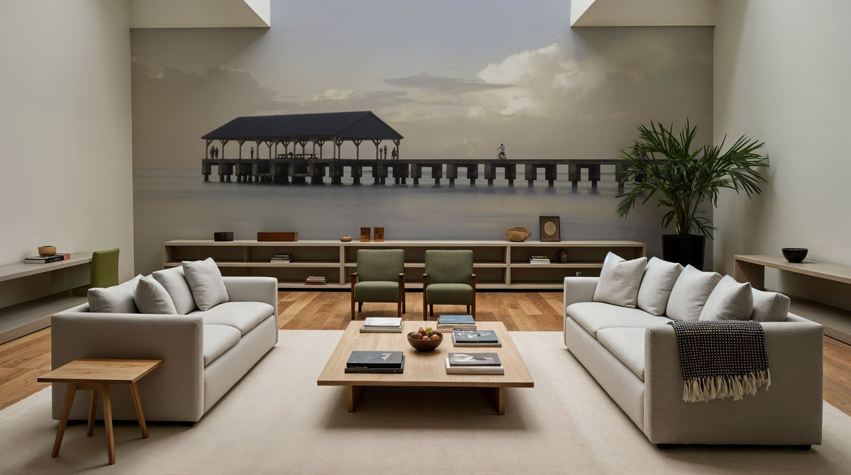 Hanalei Pier Mural Wallpaper - room preview 03
