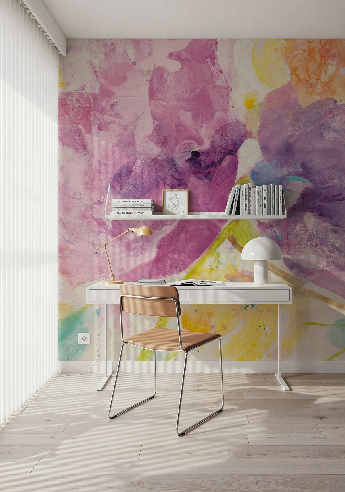Spring Abstracts Florals I Mural Wallpaper - room preview 03