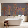 Colorful Jungle, Purple Mural Wallpaper - room preview 03