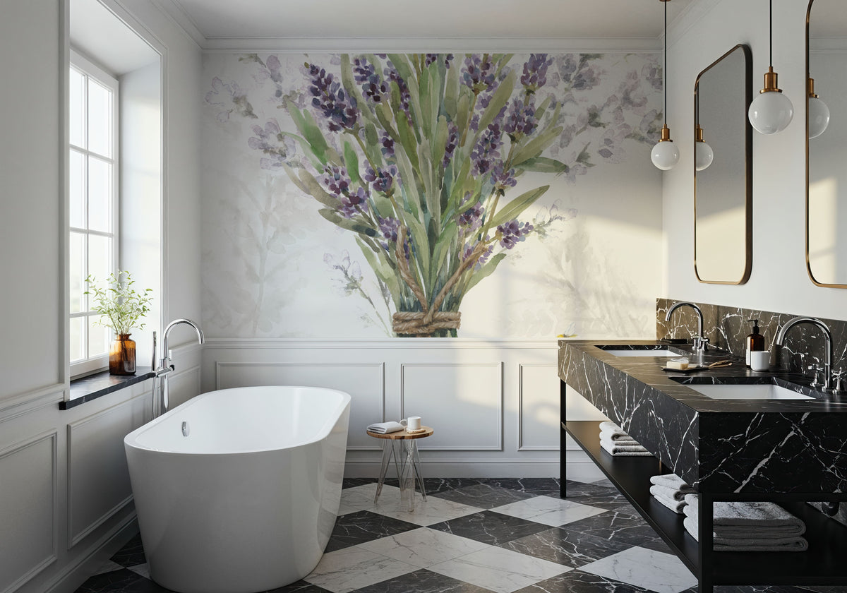 Fresh Lavender II Mural Wallpaper - room preview 03