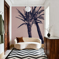 Pink Palms I Mural Wallpaper - room preview 03