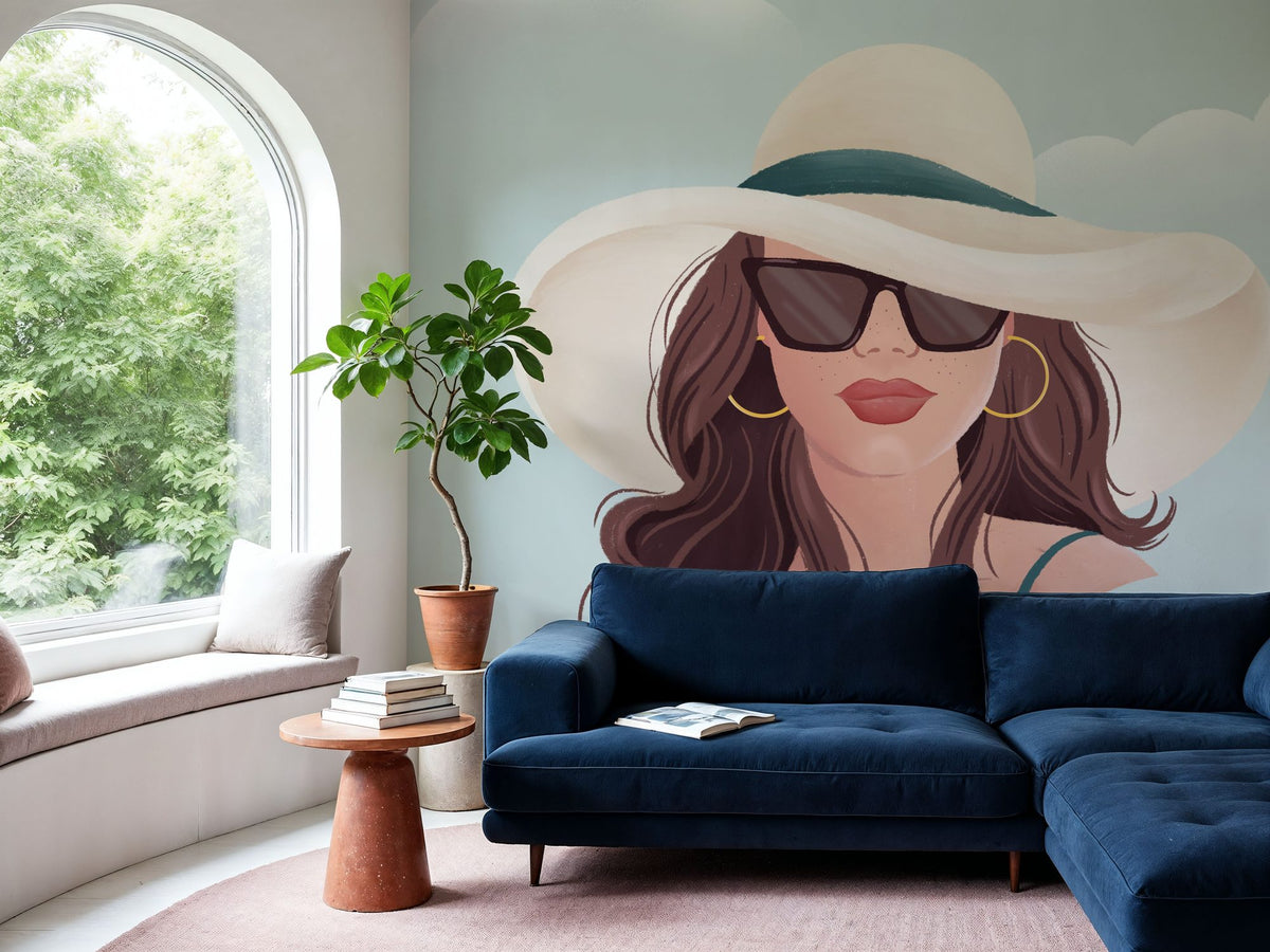 Beach Girl II Mural Wallpaper - room preview 03