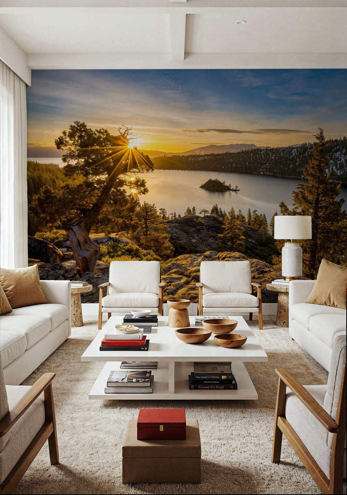 Tahoe Sunrise Mural Wallpaper - room preview 03