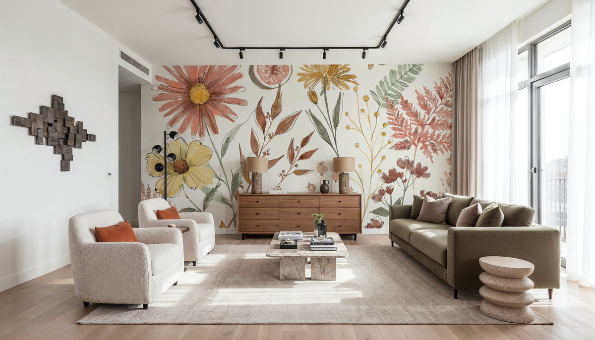 Full Bloom I Mural Wallpaper - room preview 03