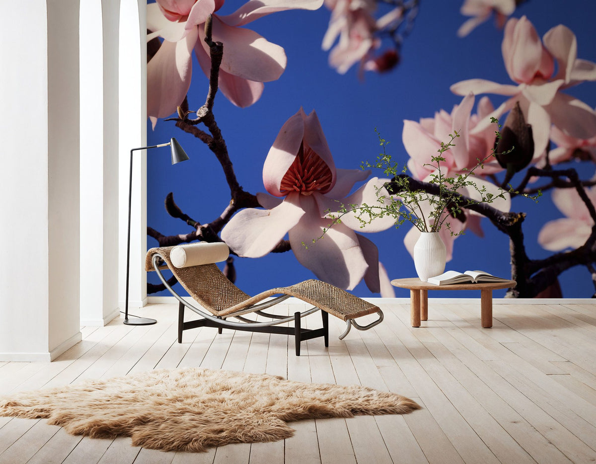 Blush Magnolia Sky Close Up Mural Wallpaper - room preview 03