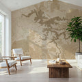 Lake Santeetlah Ochre Mural Wallpaper - room preview 03