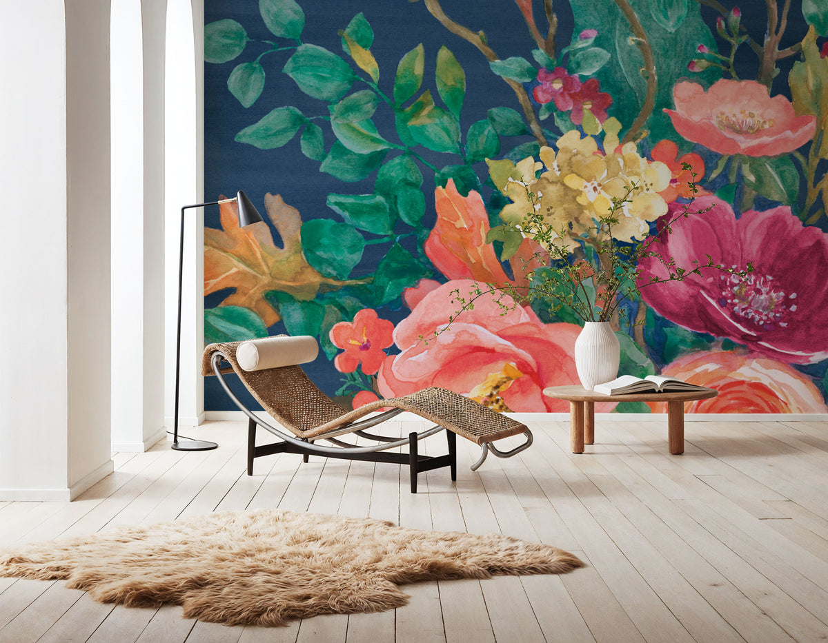 Floral Drama VII Mural Wallpaper - room preview 03