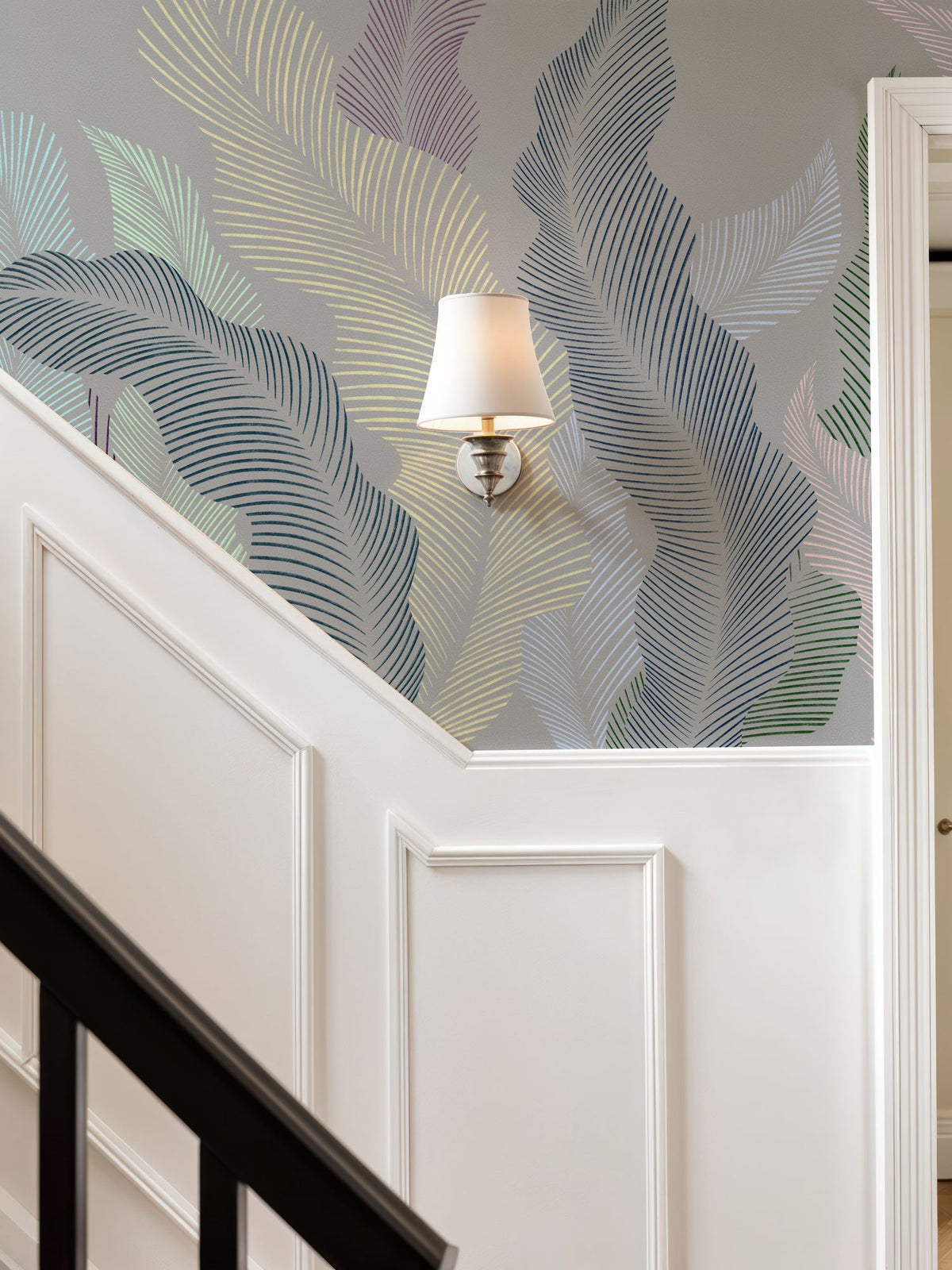 Foliage Flow, Pastel Mural Wallpaper - room preview 03