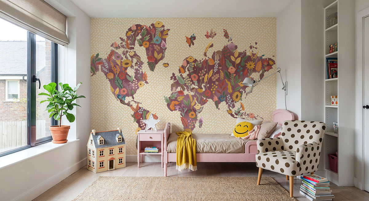 Harvest Garden World Mural Wallpaper - room preview 03