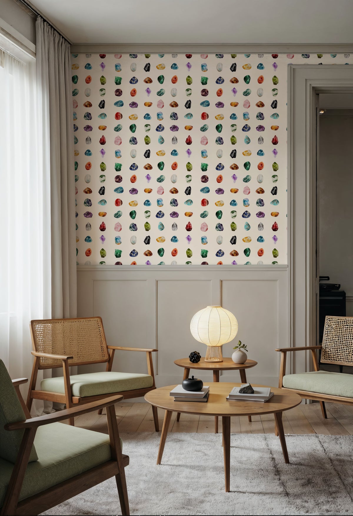 Precious Stones Mural Wallpaper - room preview 03