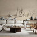 Sketch of the Harbor I Mural Wallpaper - room preview 03