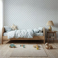 Medallion Trellis, Seafoam Mural Wallpaper - room preview 03