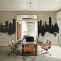 Syracuse New York Skyline Concrete Mural Wallpaper - room preview 03