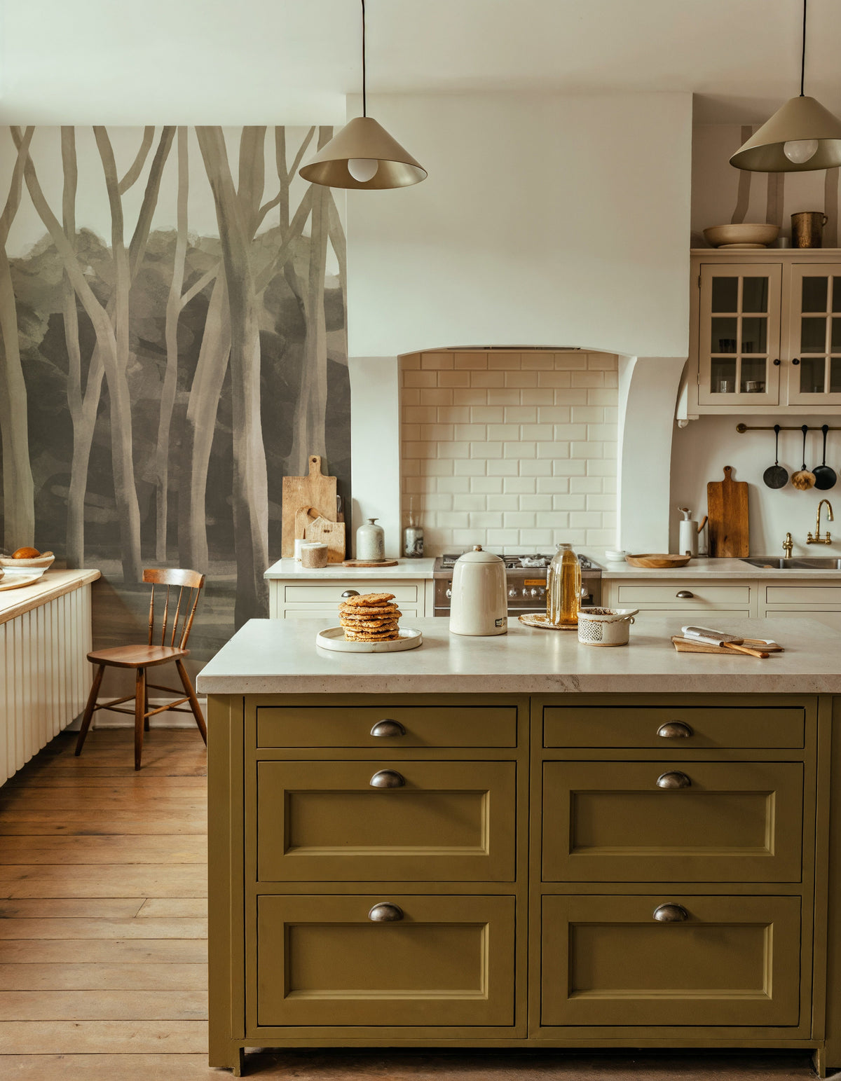 Dune Forest, Mocha Mural Wallpaper - room preview 03