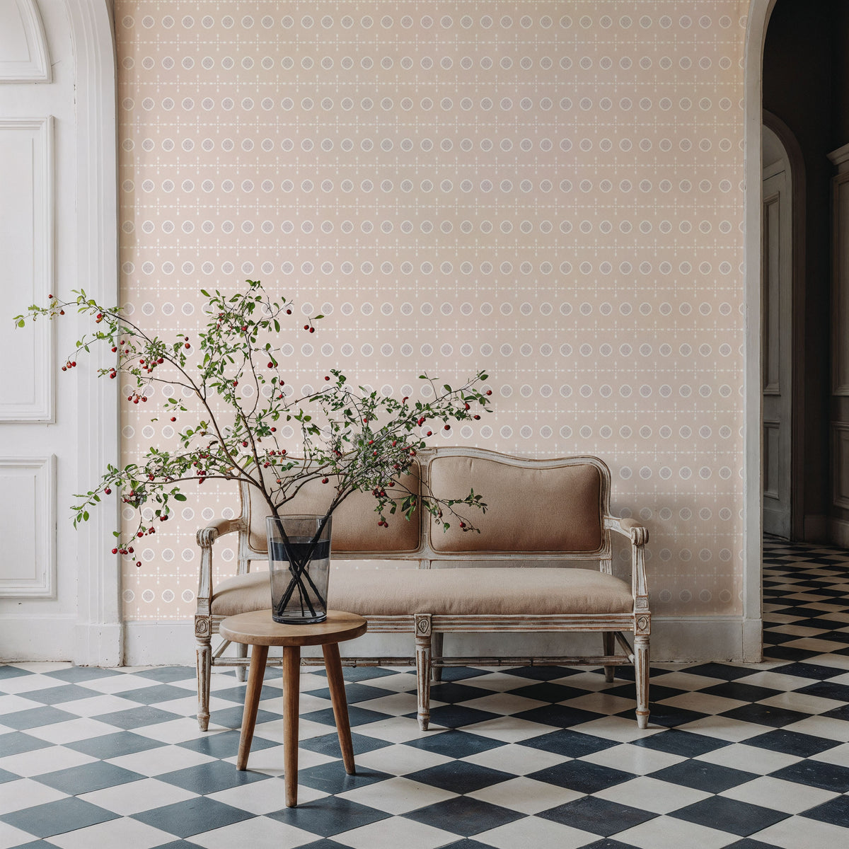 Zelij Double Dot Mural Wallpaper - room preview 03