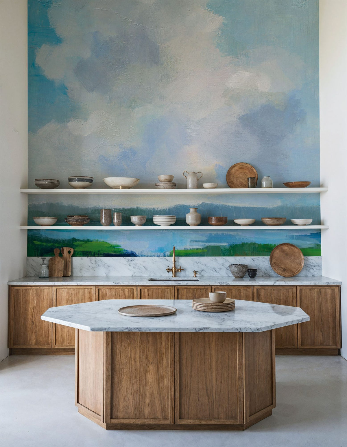 Cloud Over the Lake I Mural Wallpaper - room preview 03