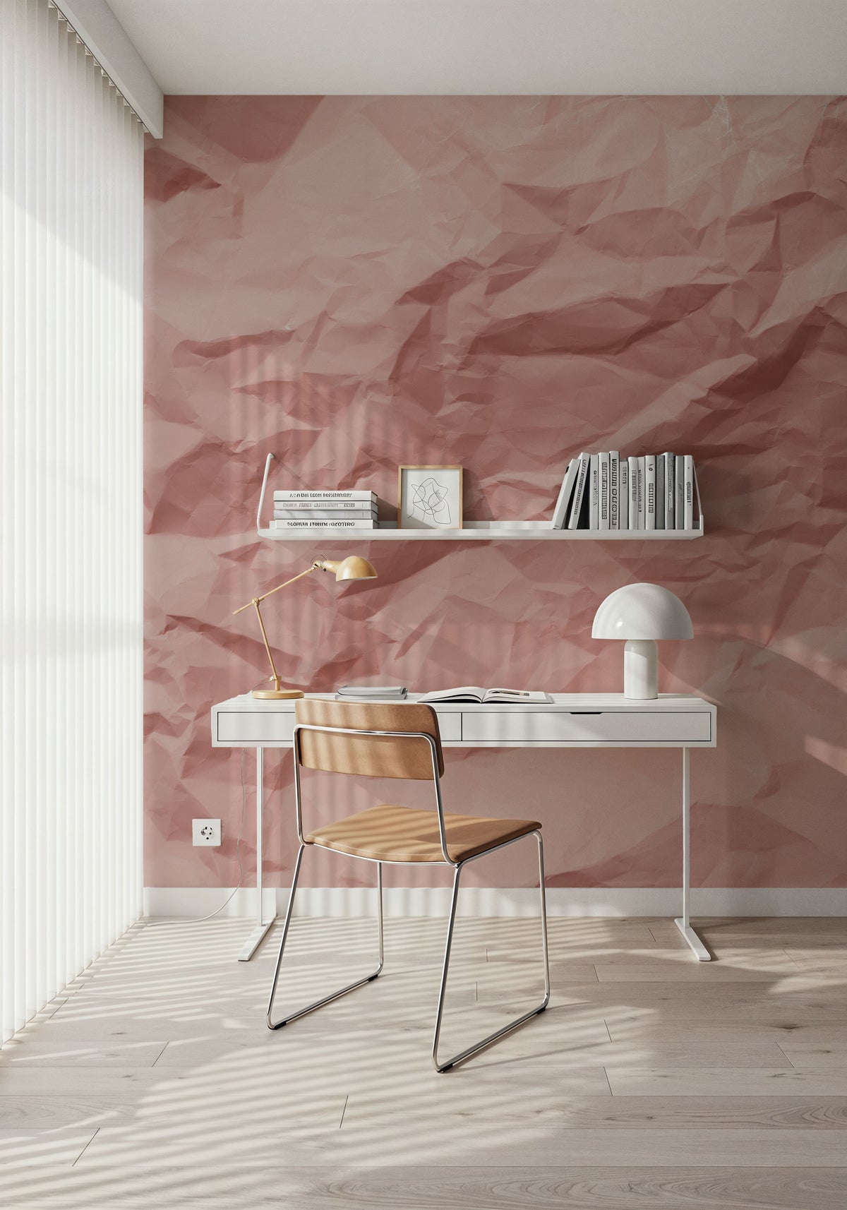 Paper Wrinkles Mural Wallpaper - room preview 03