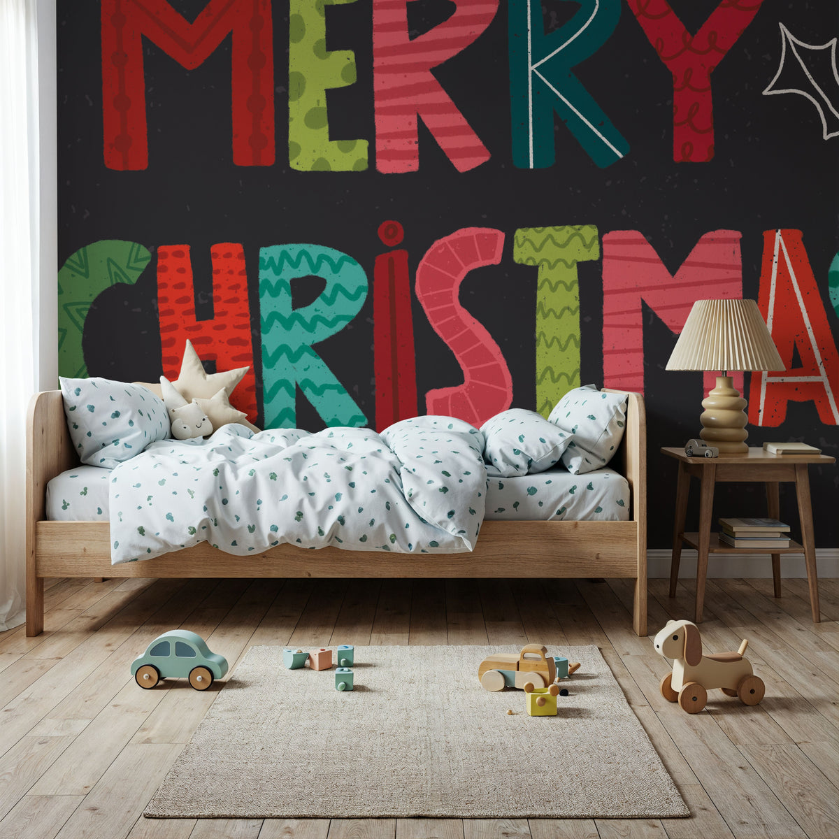 Holiday Wishes IV Mural Wallpaper - room preview 03