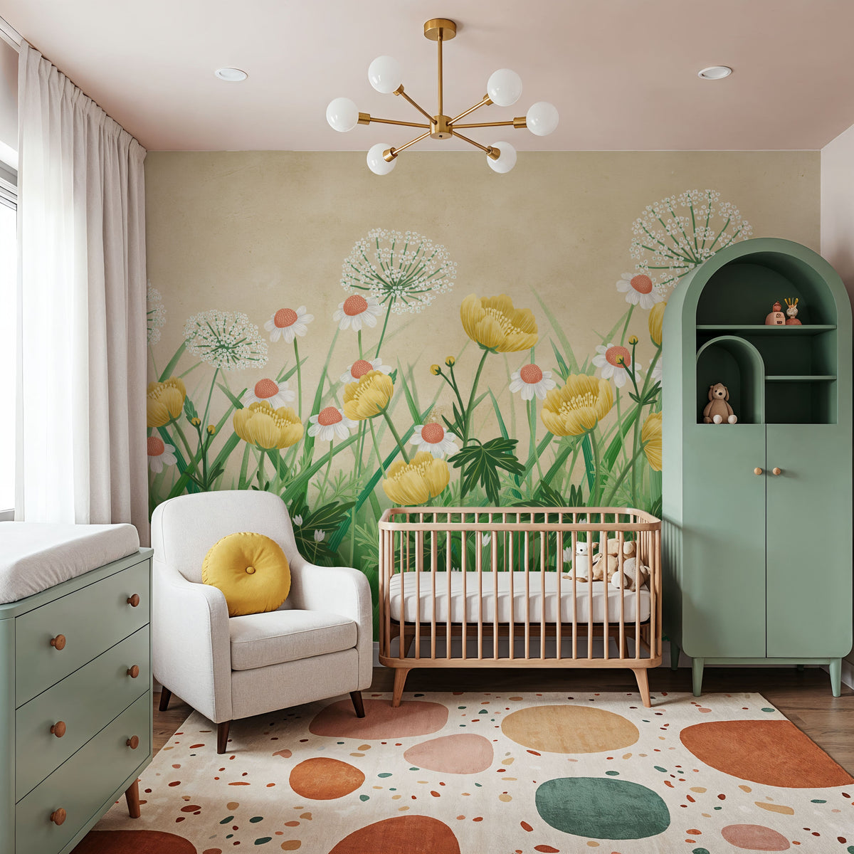 Buttercup Meadow, Sand Mural Wallpaper - room preview 03