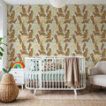 Hunters in the Garden, Sky & Beige Mural Wallpaper - room preview 03