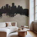 New Orleans Louisiana Skyline Concrete Mural Wallpaper - room preview 03
