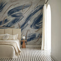 Scribble Flow, Ocean Mural Wallpaper - room preview 03