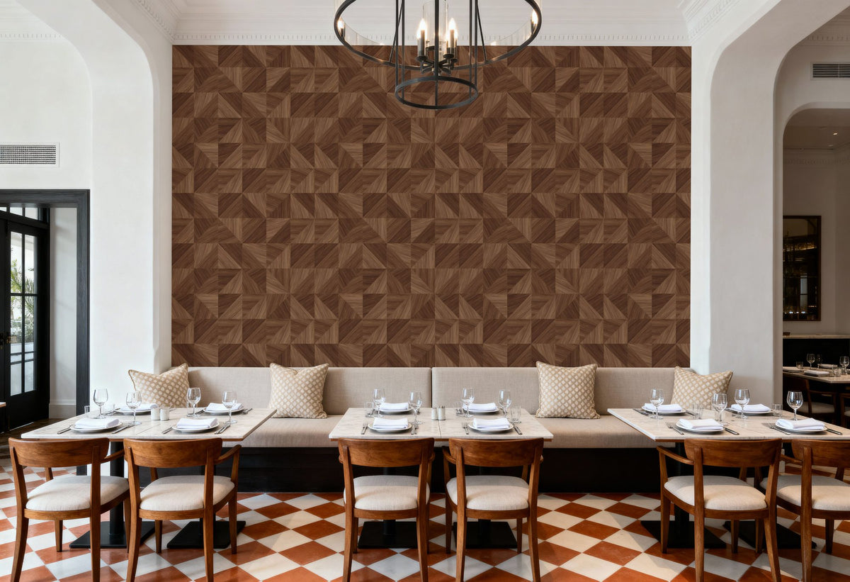 Puzzle Wood, Oak Mural Wallpaper - room preview 03