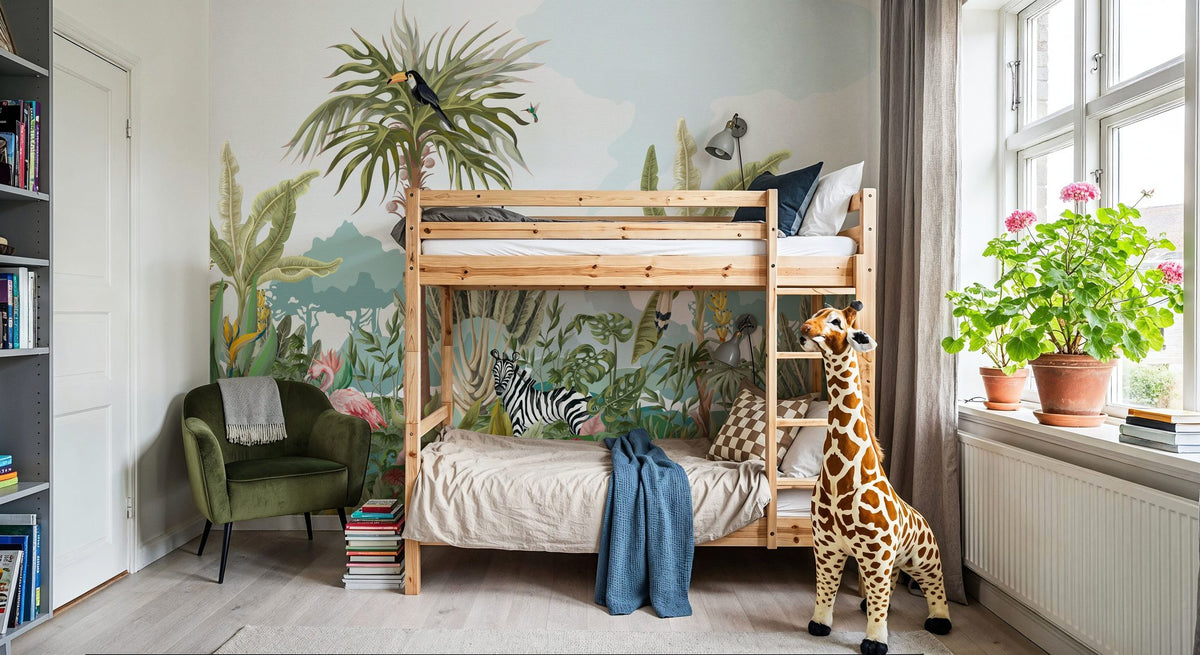 Mischievous Jungle Friends Mural Wallpaper - room preview 03