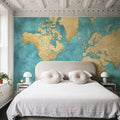 World Map Cities - Lexy Mural Wallpaper - room preview 03