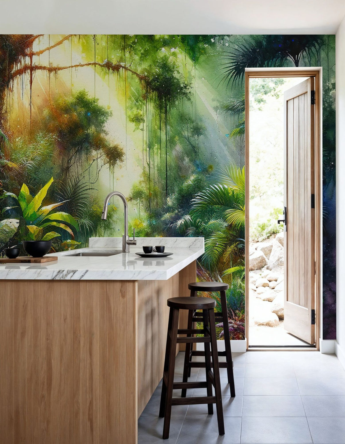 Vibrance of the Jungle Mural Wallpaper - room preview 03