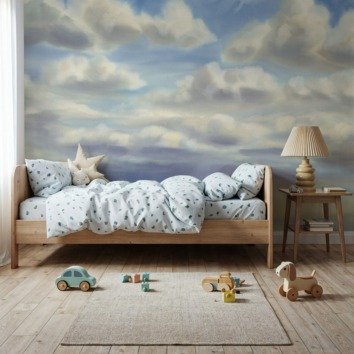 Cloud Drift Mural Wallpaper - room preview 03