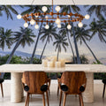 Tropical Sunset Palm Mural Wallpaper - room preview 03