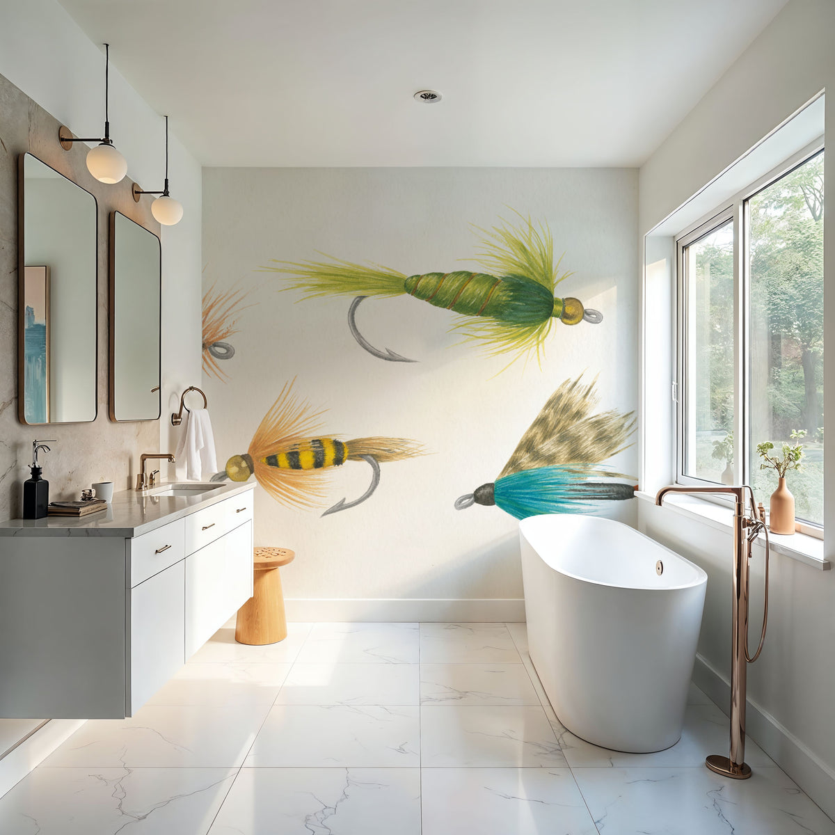 Gone Fishin XII Mural Wallpaper - room preview 03