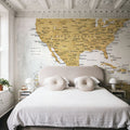 US Mexico Caribbean Map - Rosie Wash Mural Wallpaper - room preview 03