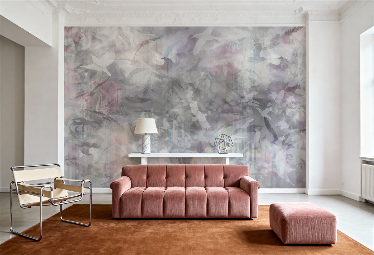 Birds of Freedom Cold Mural Wallpaper - room preview 03