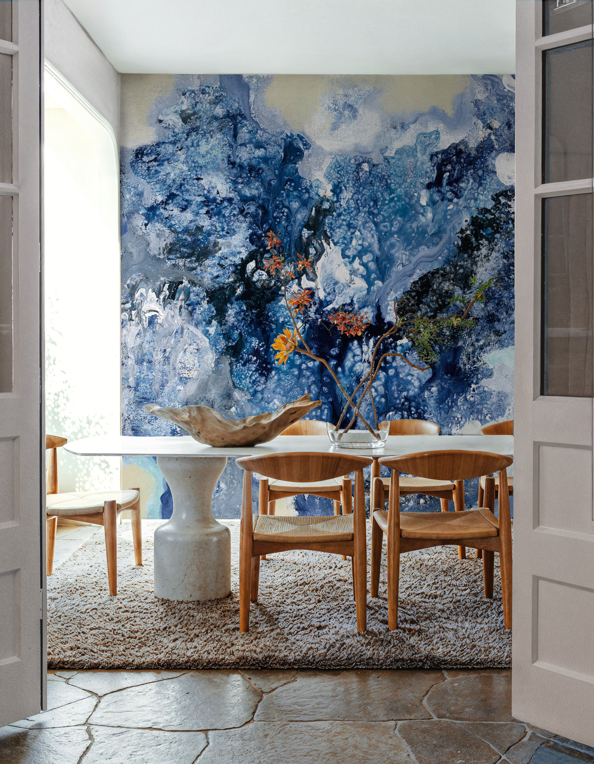 Abstract Tides Mural Wallpaper - room preview 03