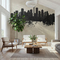 Seattle Skyline Concrete Mural Wallpaper - room preview 03
