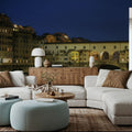 Riverside Bridge Twilight Mural Wallpaper - room preview 03
