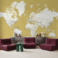 World Map Cities - Andrew Mural Wallpaper - room preview 03