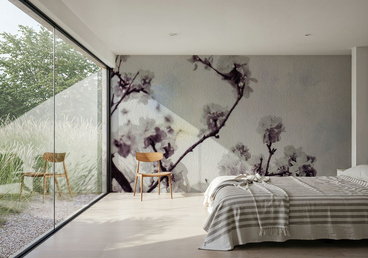 Subtle Blossom Mural Wallpaper - room preview 03