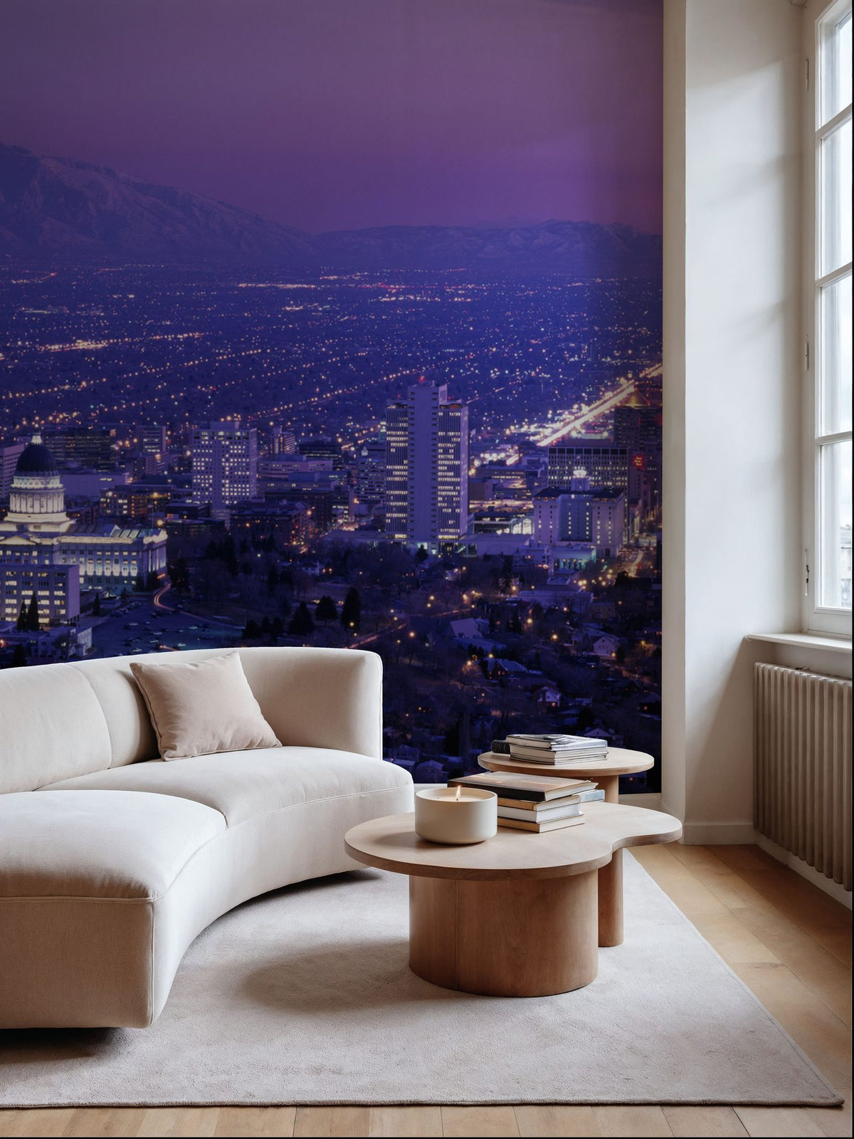 Twilight Cityscape Mural Wallpaper - room preview 03
