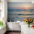 Sunset At the North Sea Coast Mural Wallpaper - room preview 03