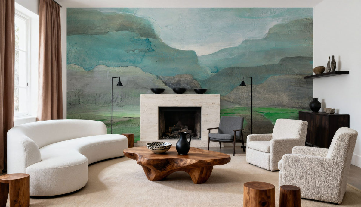 Misted Valley Mural Wallpaper - room preview 03