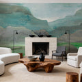 Misted Valley Mural Wallpaper - room preview 03