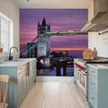 London Twilight Splendor Mural Wallpaper - Blue Tone - room preview 03