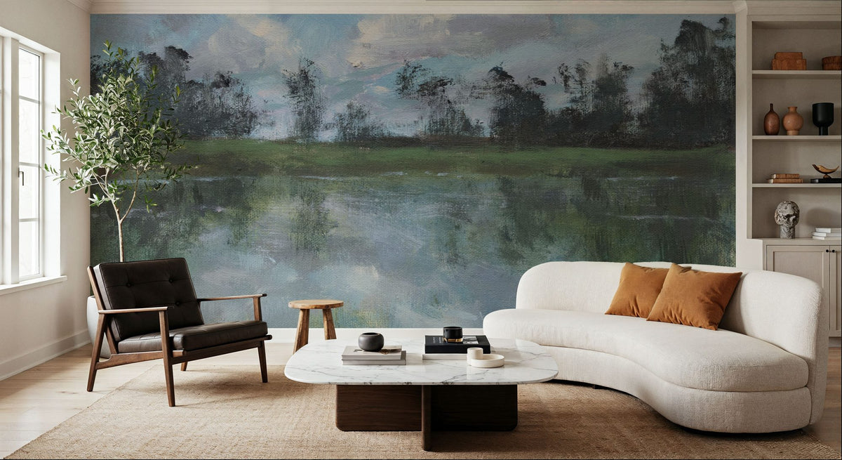 Reflections on the River Mural Wallpaper - room preview 03
