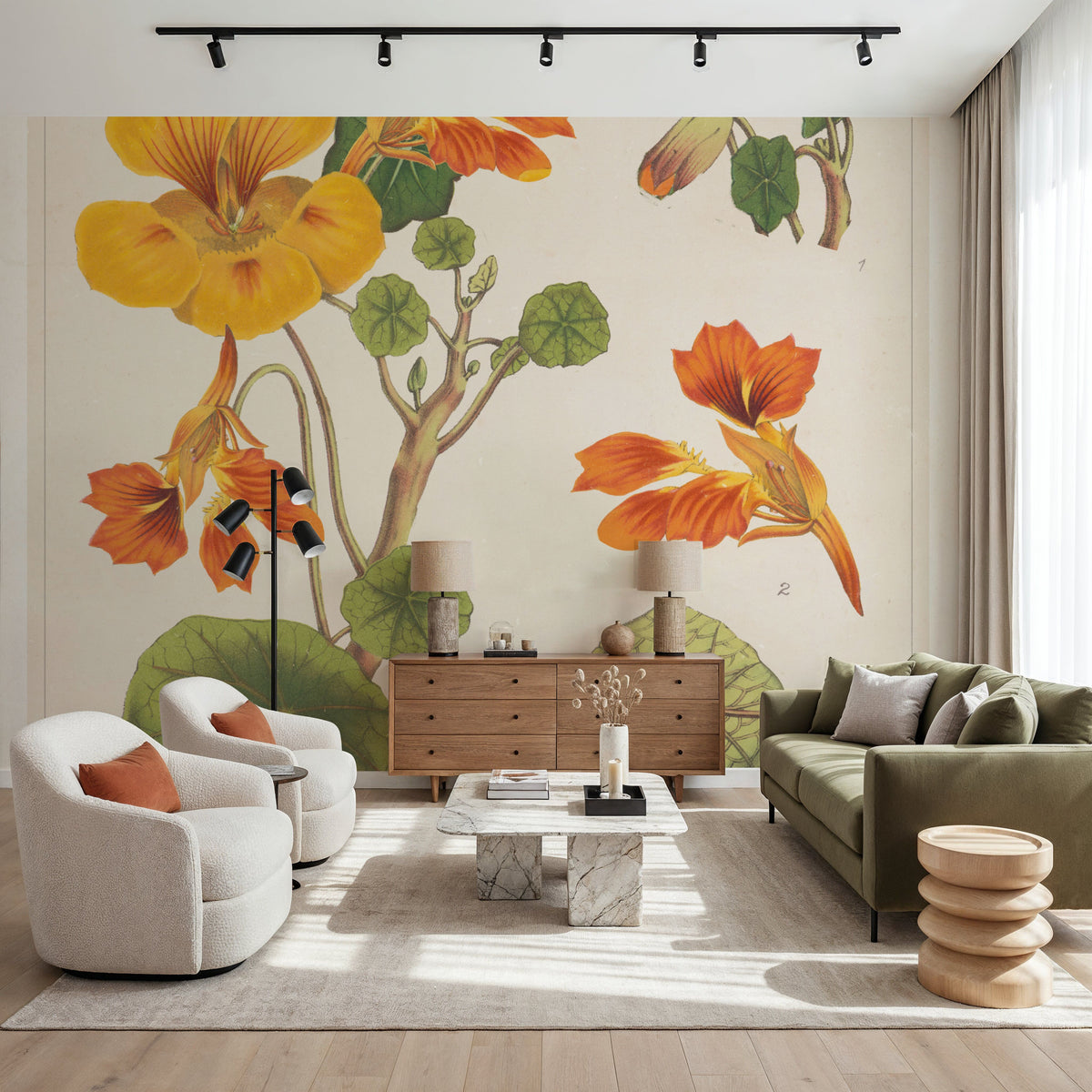 Flower Market Chart III Mural Wallpaper - room preview 03